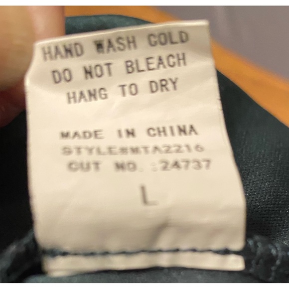 Maternity Dress Large Siren Lily Forrest green Silver striping Christmas Fall - Picture 5 of 6